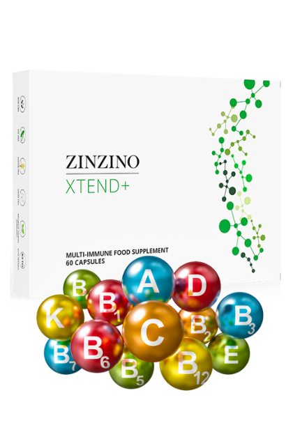 Xtend+ ZINZINO 60kps • Pokrokový vegánsky imunitný potravinový doplnok